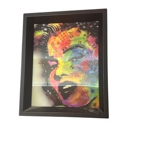 Colorful Pop Art Marilyn Monroe Portrait in Black Frame